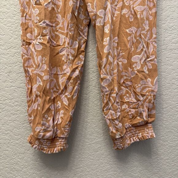 Aerie Pants Womens Small Maroon Floral Pull On Boho Peasant Hippie Festival - Picture 8 of 11